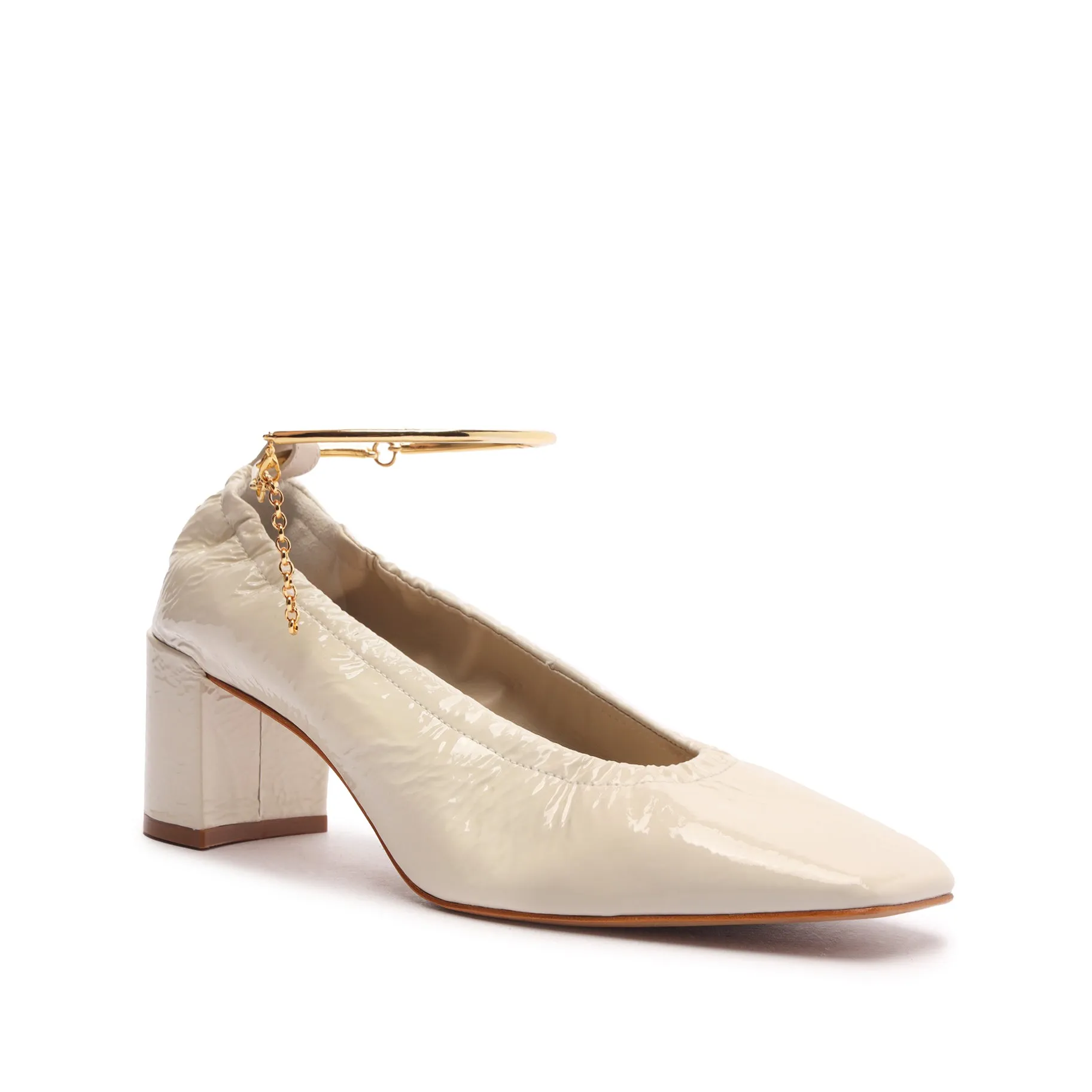 Bethany Mid Block Leather Pump