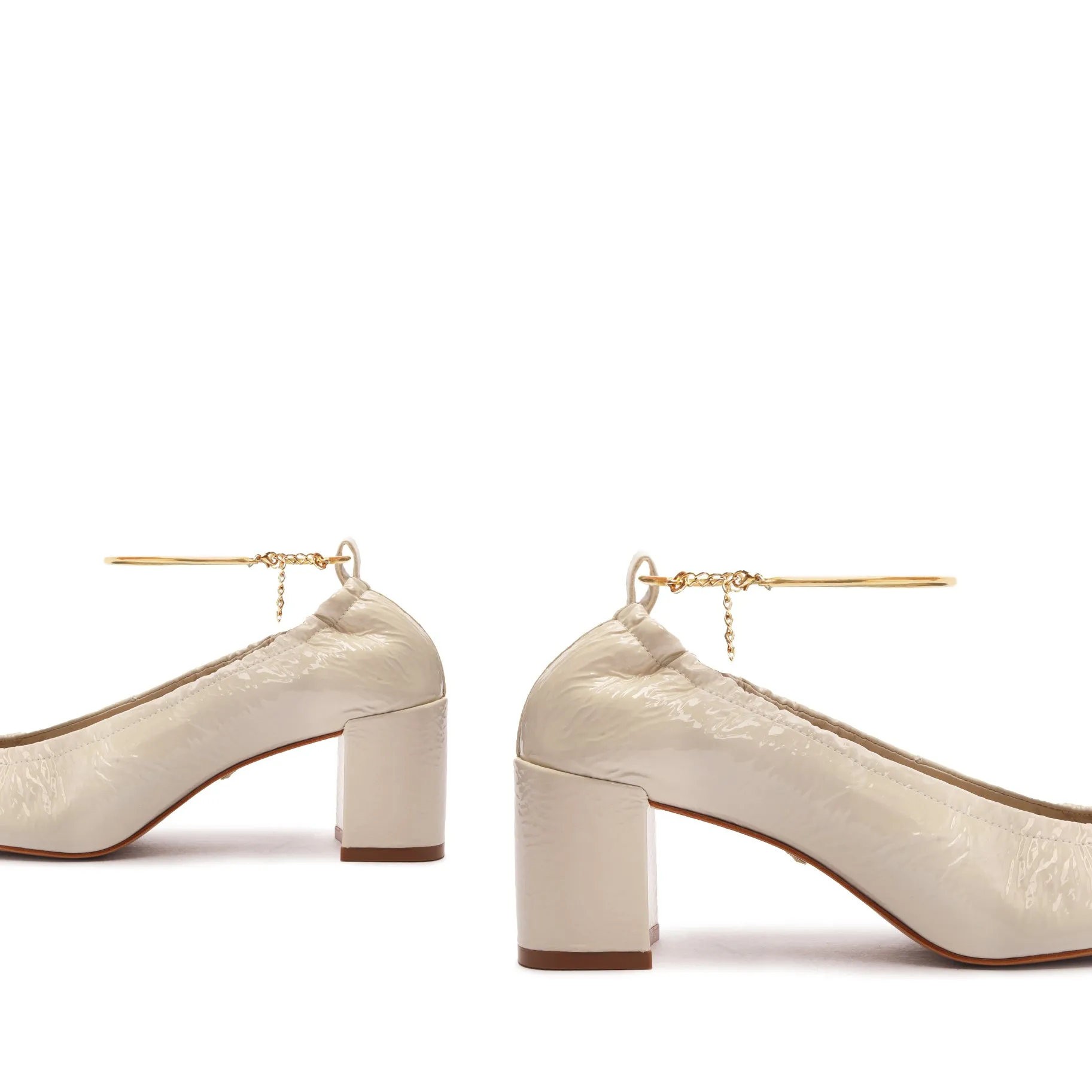 Bethany Mid Block Leather Pump