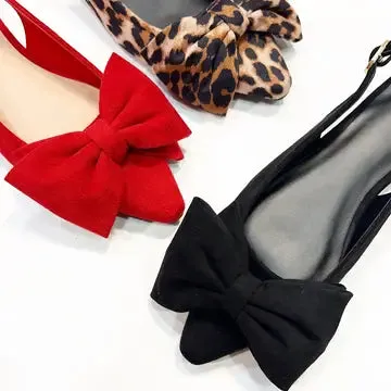 Bow Pointed Sling Back