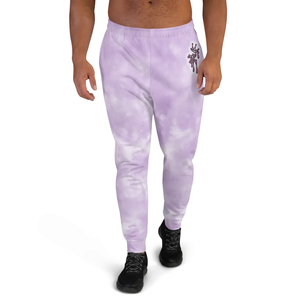 CRXWN | Drip or Dye Violet Photon Dust Ice Dye UNISEX Jogger Hearts Around the World Live Love Laugh