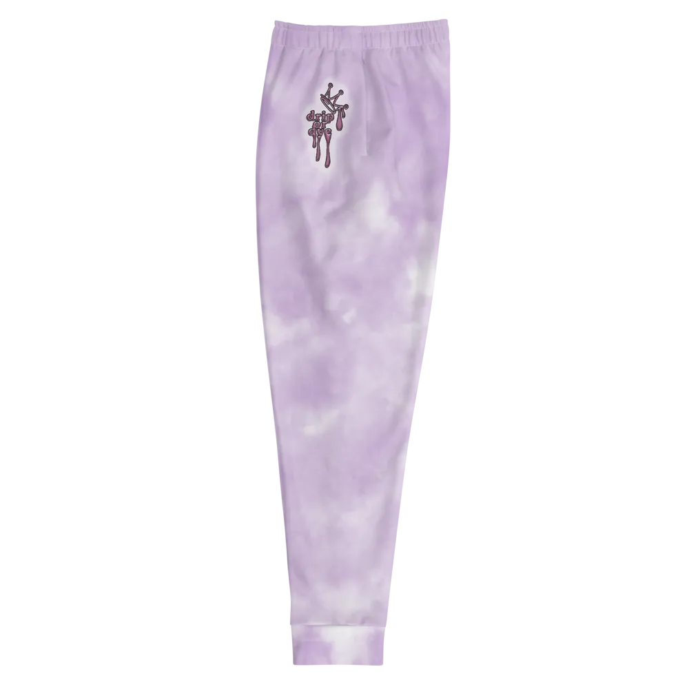 CRXWN | Drip or Dye Violet Photon Dust Ice Dye UNISEX Jogger Hearts Around the World Live Love Laugh