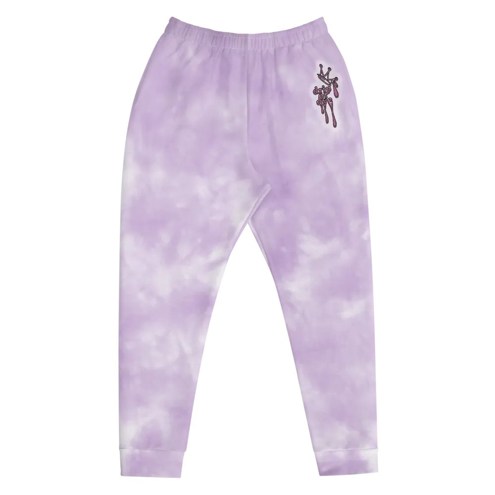 CRXWN | Drip or Dye Violet Photon Dust Ice Dye UNISEX Jogger Hearts Around the World Live Love Laugh