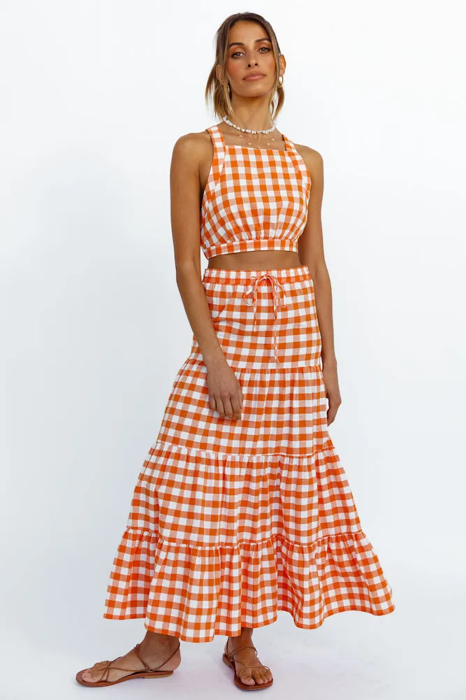 Popping Star Crop Top Orange