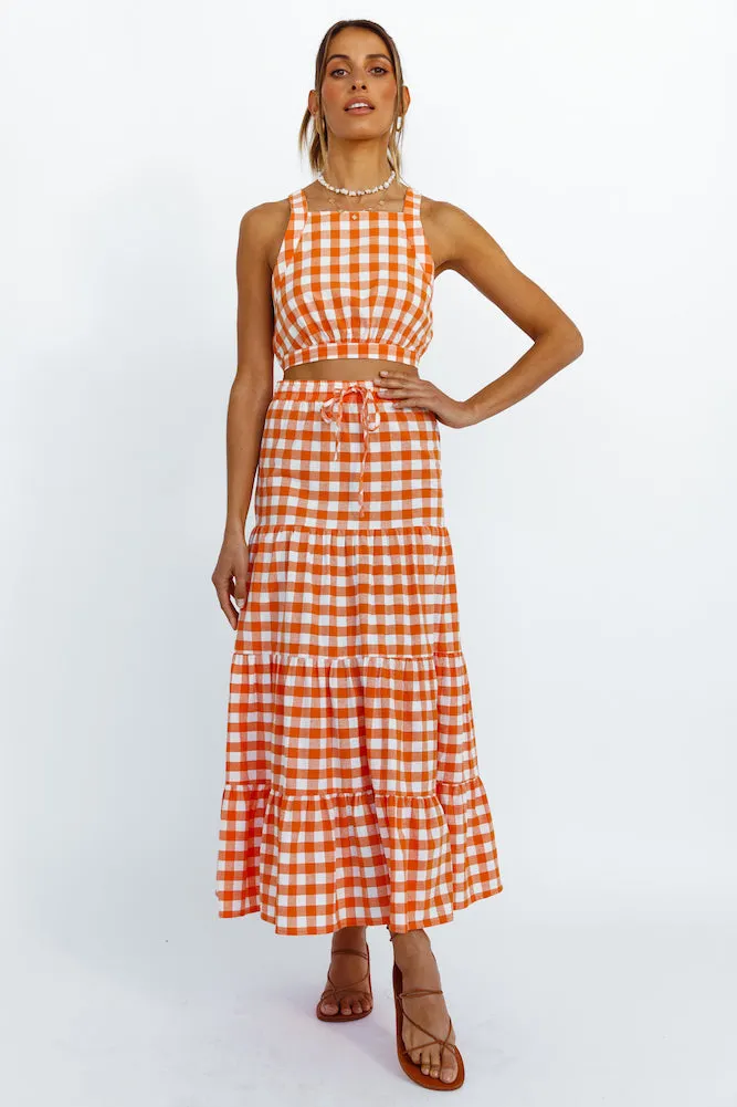 Popping Star Crop Top Orange