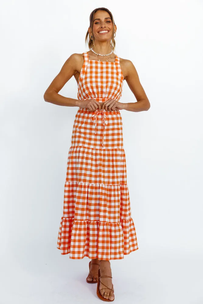 Popping Star Crop Top Orange