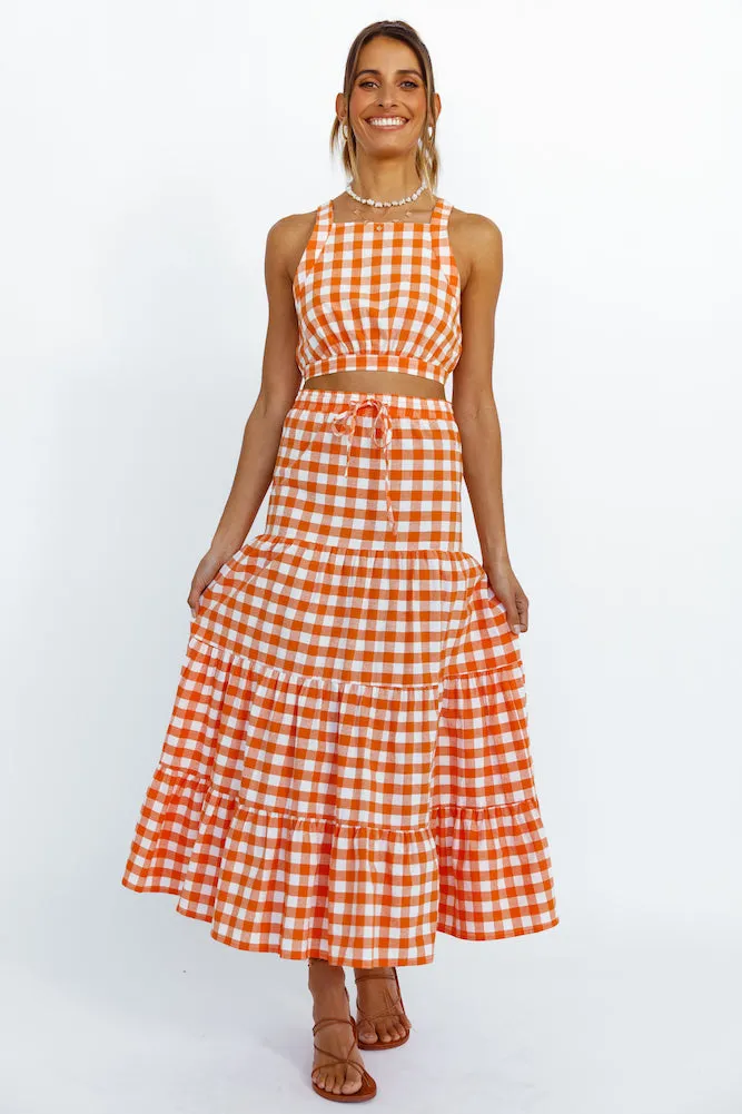 Popping Star Crop Top Orange