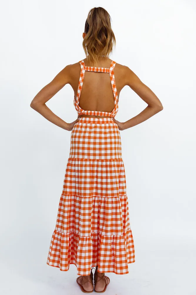 Popping Star Crop Top Orange