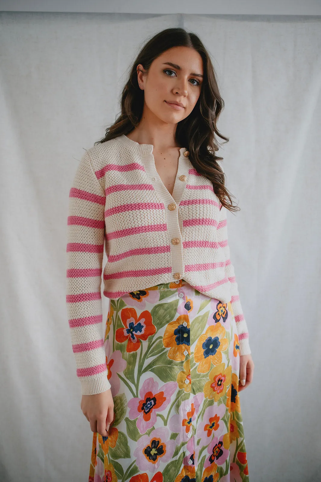 The Odelia Cardigan by Heartloom - Peony