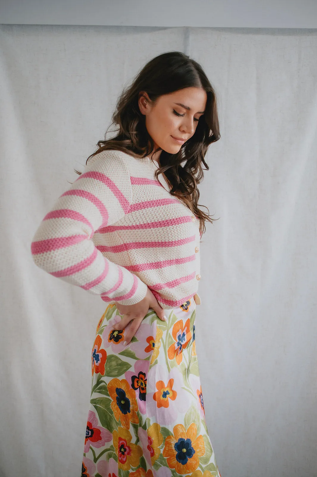 The Odelia Cardigan by Heartloom - Peony