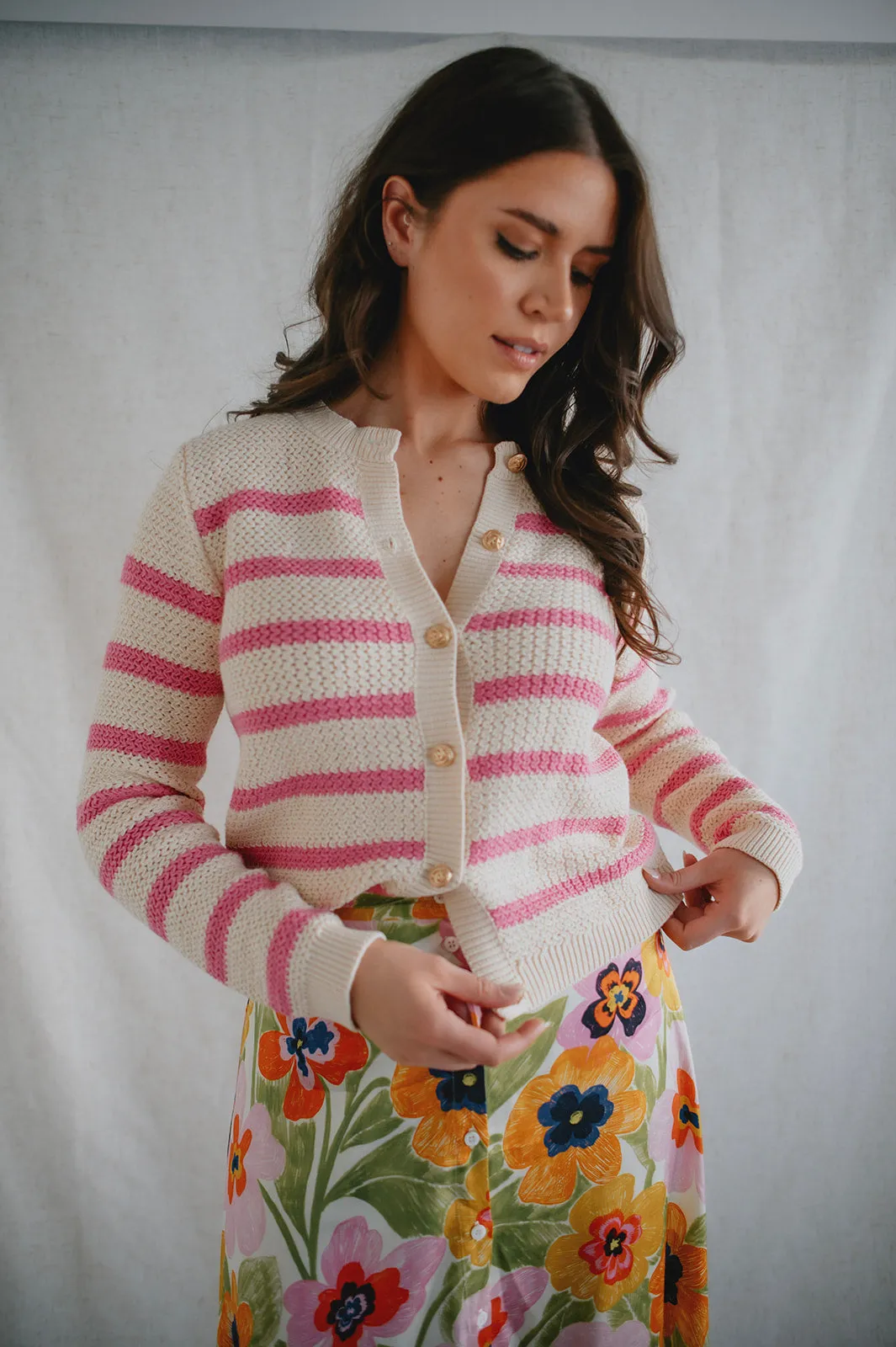 The Odelia Cardigan by Heartloom - Peony