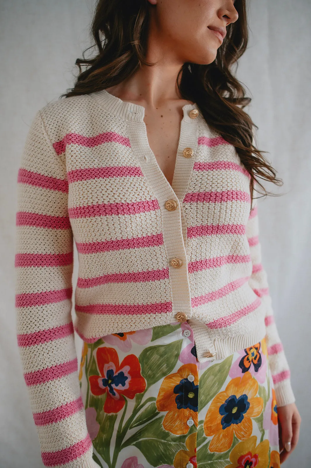 The Odelia Cardigan by Heartloom - Peony