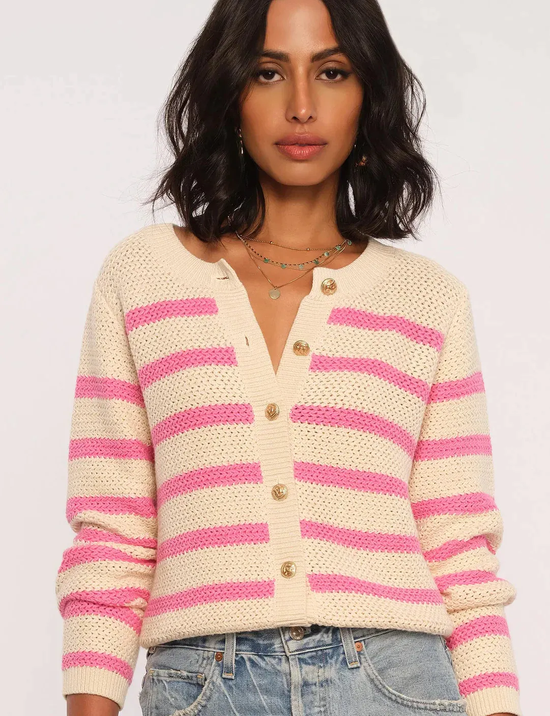 The Odelia Cardigan by Heartloom - Peony